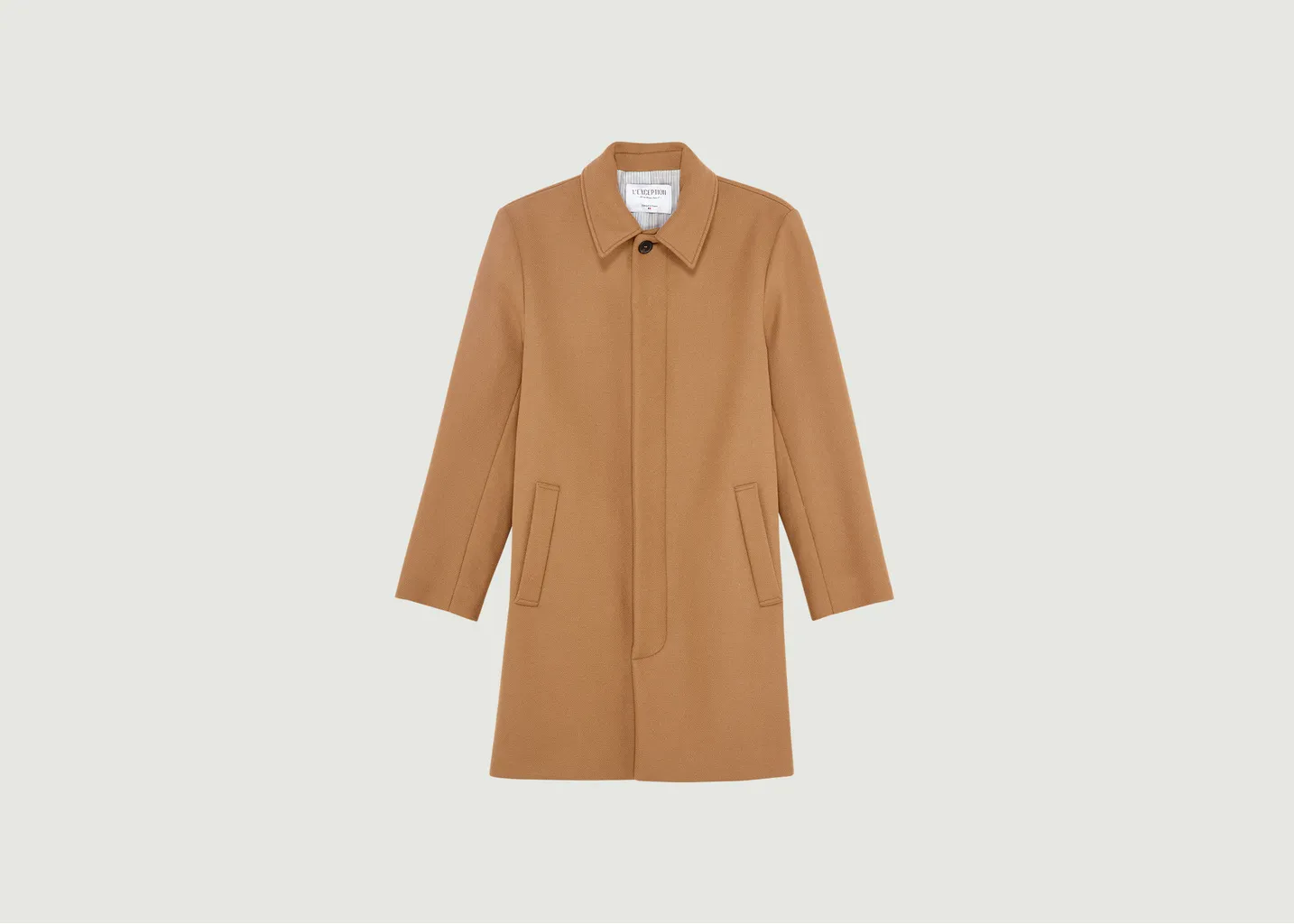 Manteau droit en laine vierge fabriqué en France L'Exception Paris