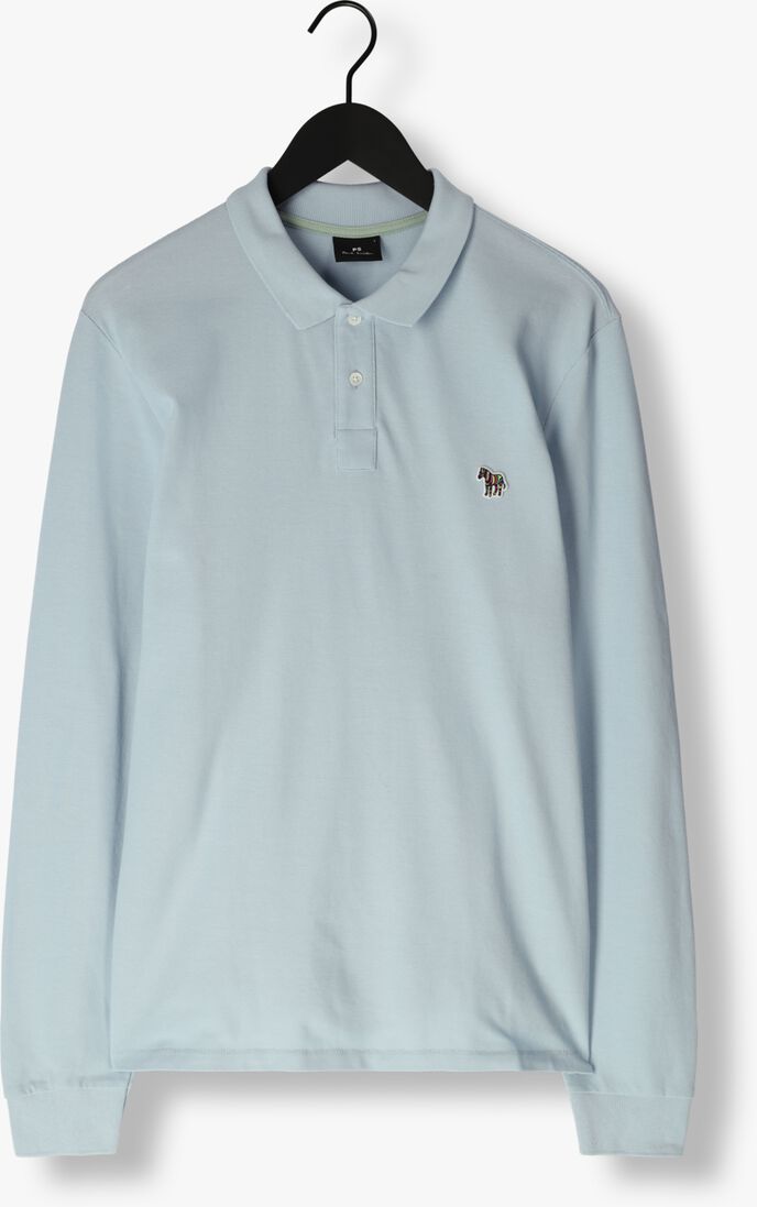 PS PAUL SMITH lichtblauwe ps paul smith polo mens slim fit ls polo shirt zebra