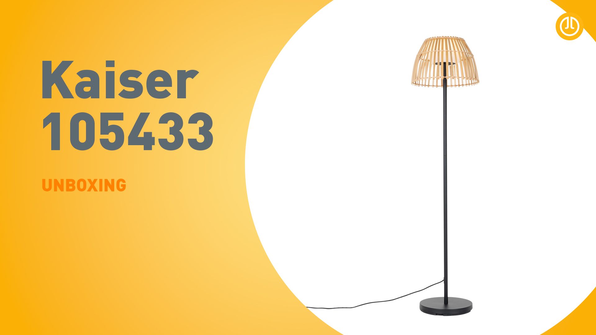 Landelijke buiten vloerlamp zwart met bamboe incl. LED - Kaiser
