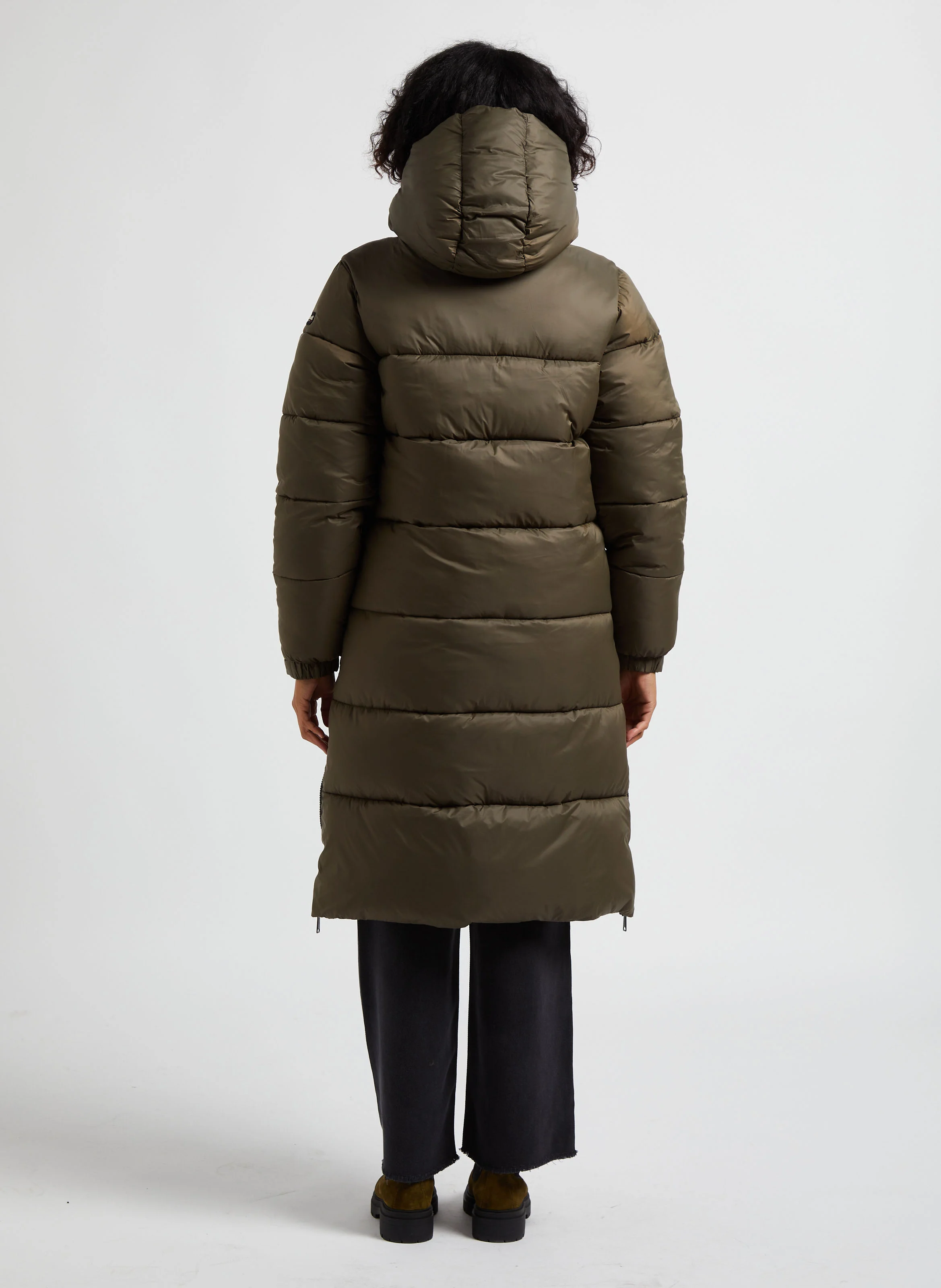 Doudoune longue à capuche | Doré