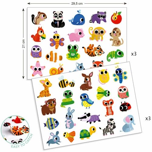 Djeco stickers babydieren - 120st