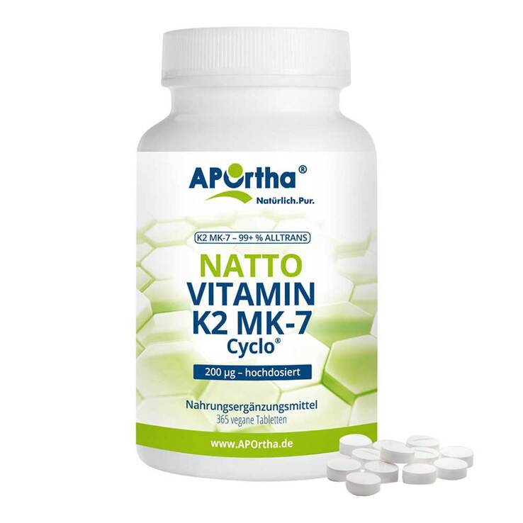 Aportha Vitamin K2-MK7 200 µg Tabletten, 365 St