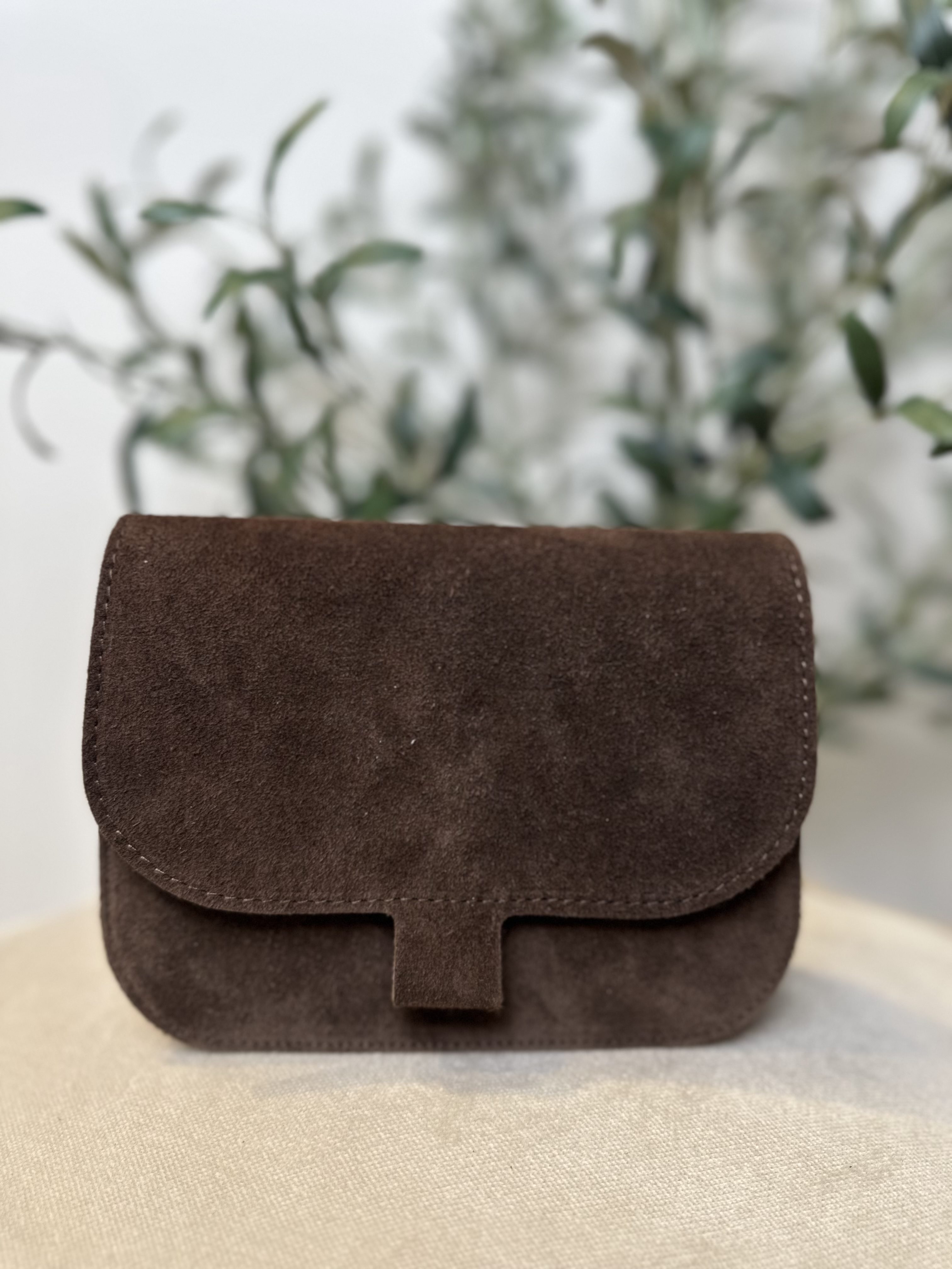 Flora Bag - Suede Donker Bruin