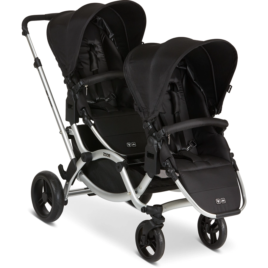 ABC DESIGN Geschwisterwagen Zoom SilverBlack