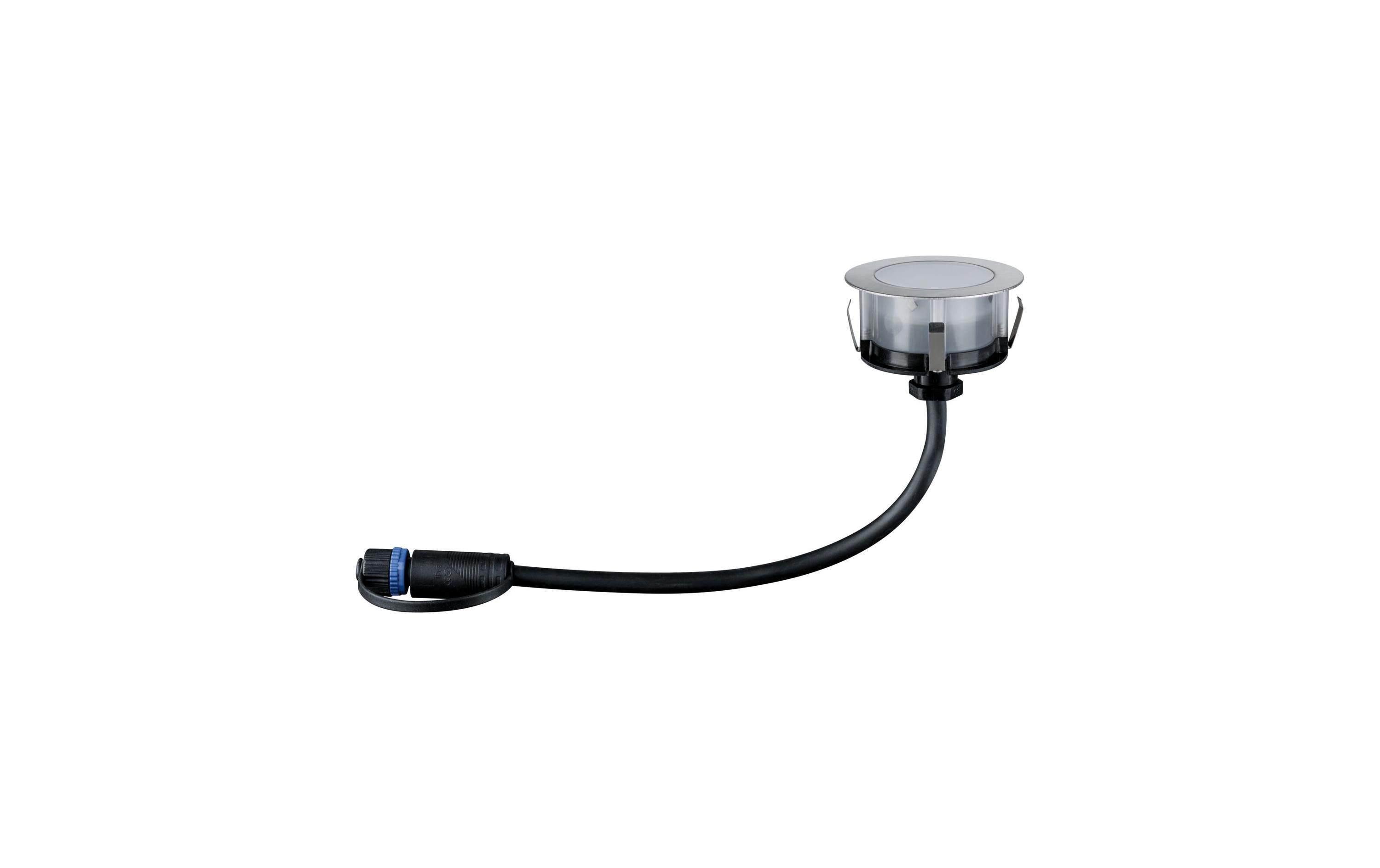 Einbauspot Plug & Shine Floor, RGBW, 2W, EdelstahlLED Bodeneinbauleuchte