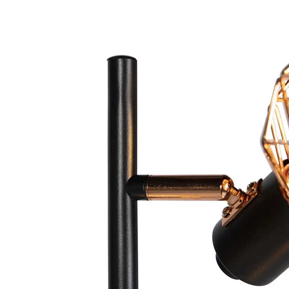 Qazqa vloerlampen mesh bruin e14