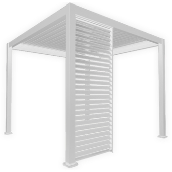 Zijwand louvre voor pergola Classic & Deluxe Wit 360 series
