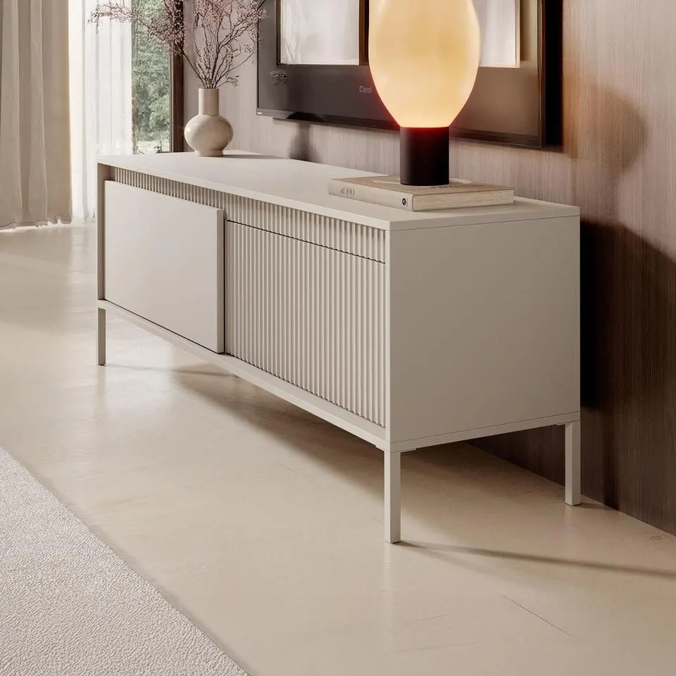 Meubella - TV-Meubel Saran - Beige - 153 cm