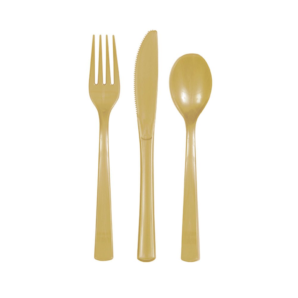 Goud Bestek Plastic 18 delig