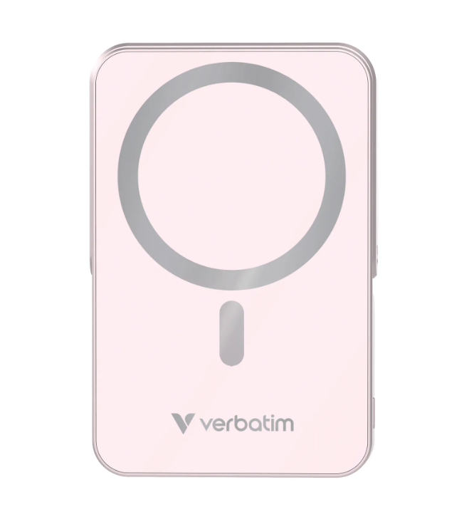 (15W) 10000mAh Change 'n' Go Magnetische MagSafe Powerbank USB C PD Ladegerät   Standfuss (32267) - Pink