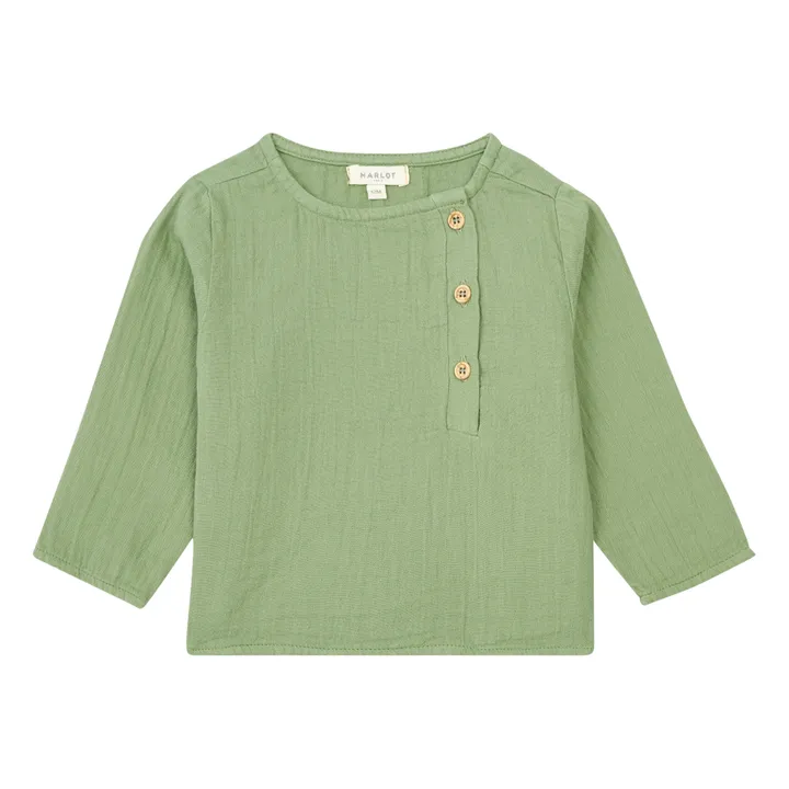 Marlot Paris Exclusivité Marlot x Smallable - Chemise Gaze de Coton Jacques | Sauge