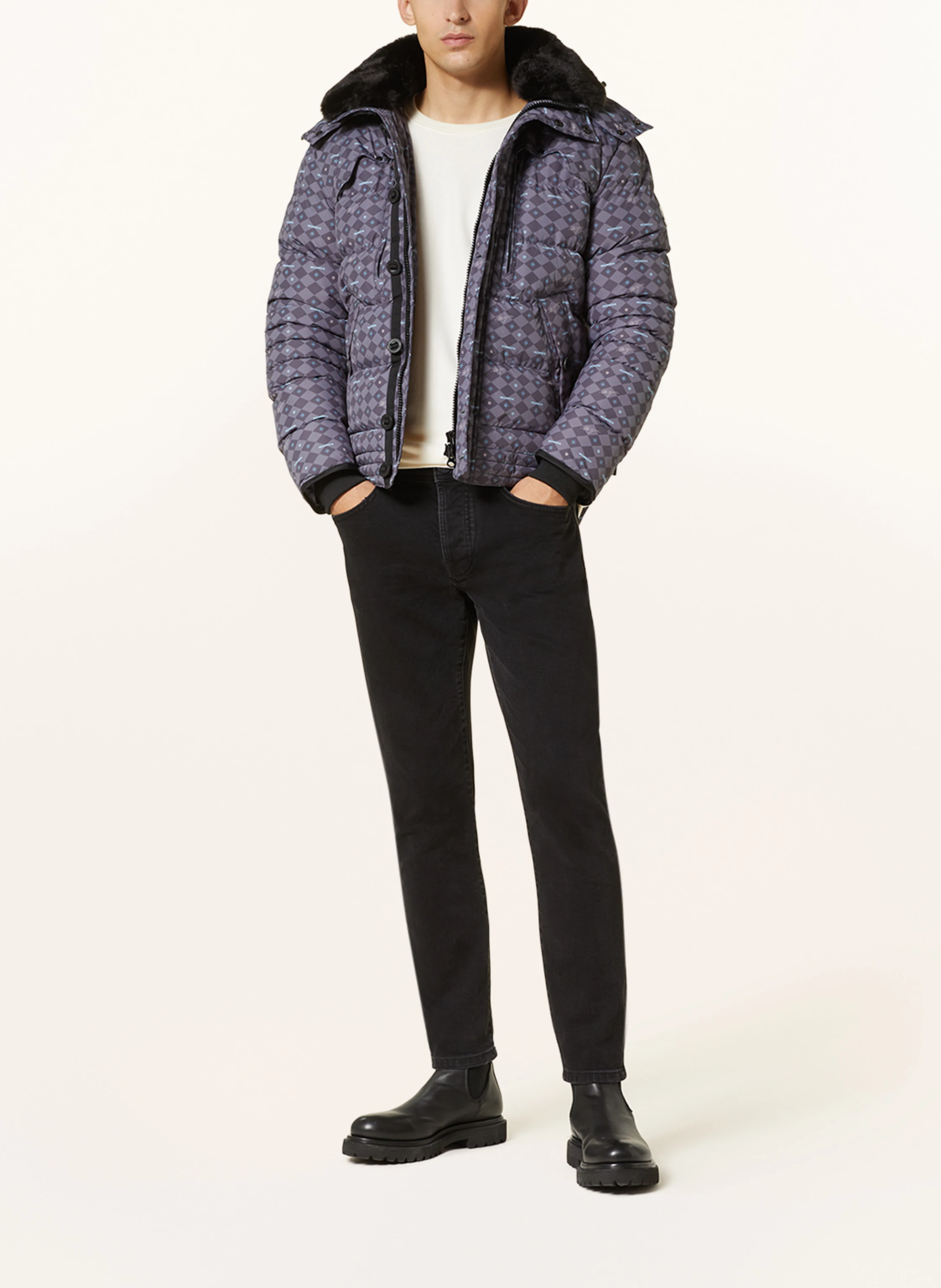 WELLENSTEYN Steppjacke STARSTREAM mit abnehmbare Kapuze und Kunstpelz