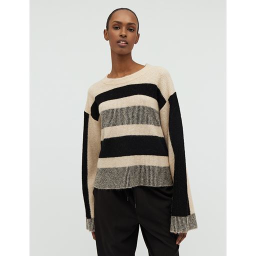 mbyM Jantine-M Striktrøje, Créme Brulée Black Combo, XS