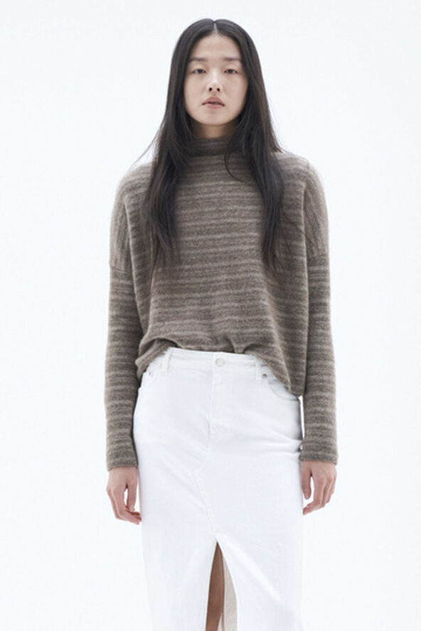 Filippa K Mika Stripe Sweater Beige stri