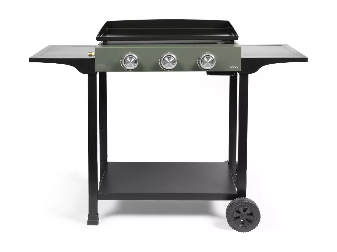 Livoo Plancha gaz 7500w plaque acier émaillé 62x34,5cm - DOC326