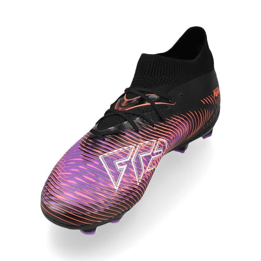 PUMA Future 8 Pro FG/AG Unlimited - Noir/Blanc/Glowing Red Enfant