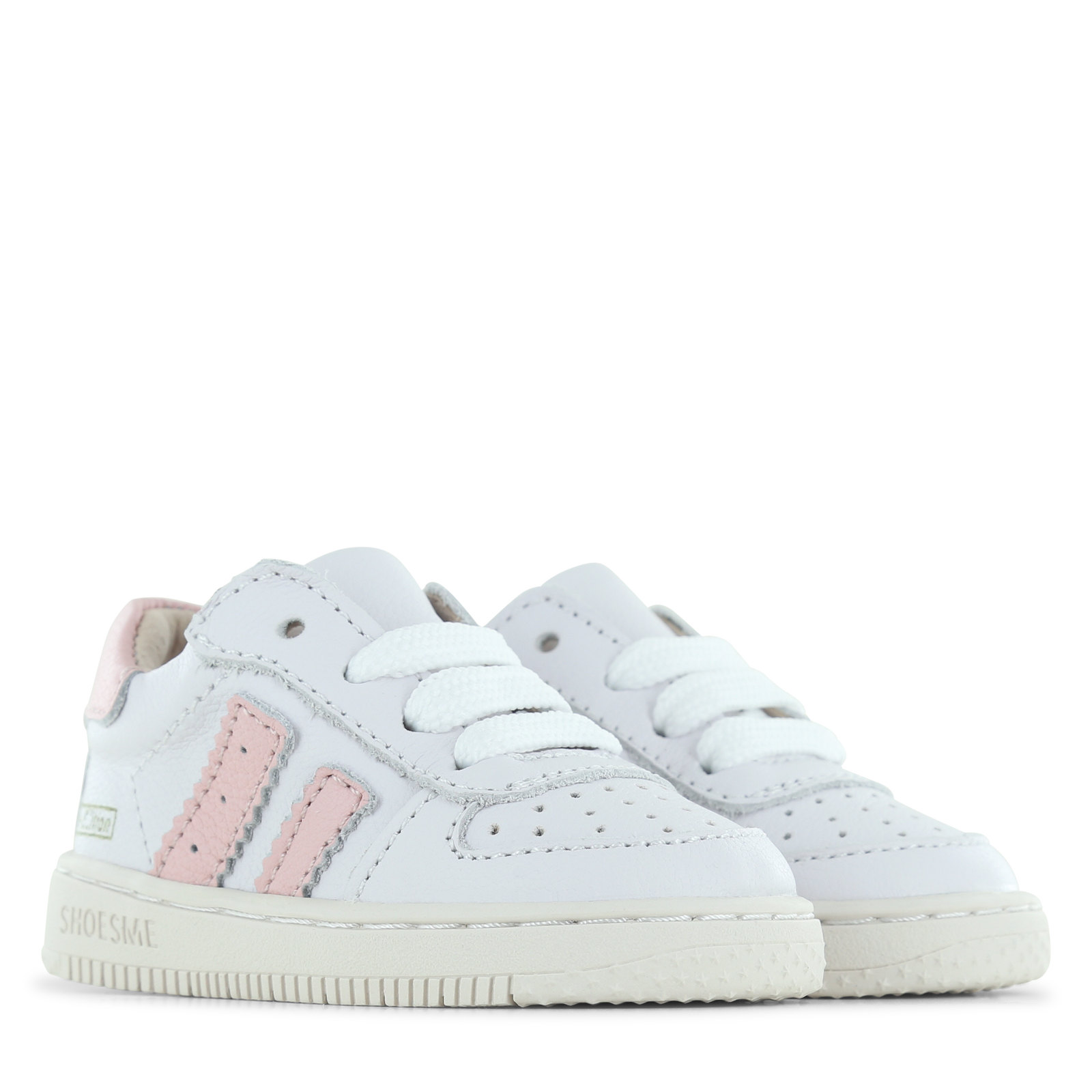Shoesme wit-roze sneakertje Leer | Meisjes schoenen