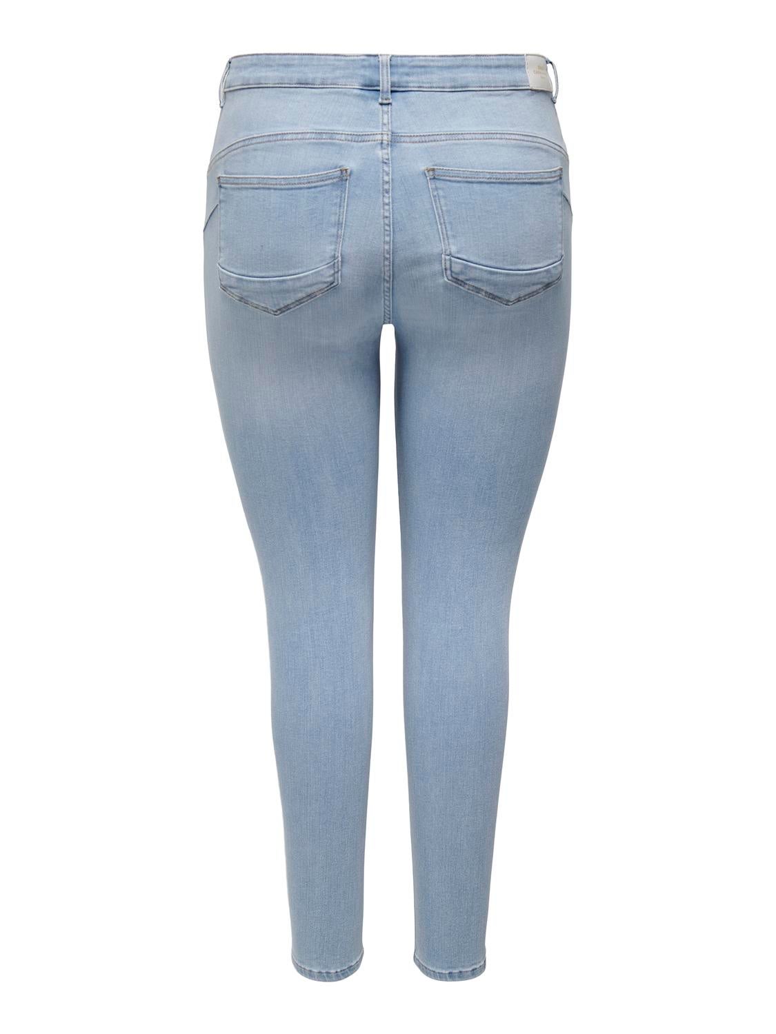 CARPOWER Mittlere Taille Skinny Fit Jeans Light Blue Denim