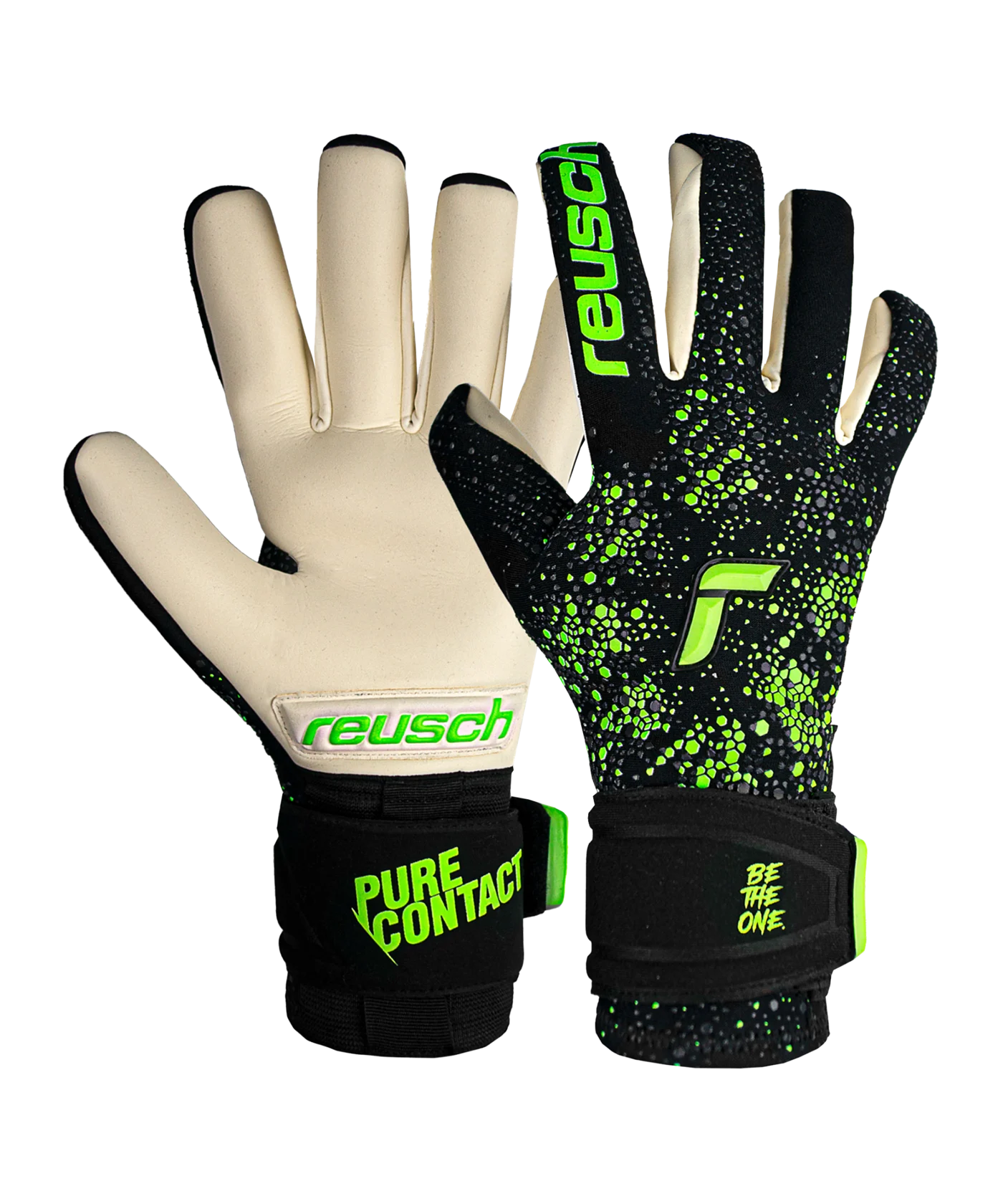 Reusch Pure Contact Gold Torwarthandschuh Schwarz Grün F7781