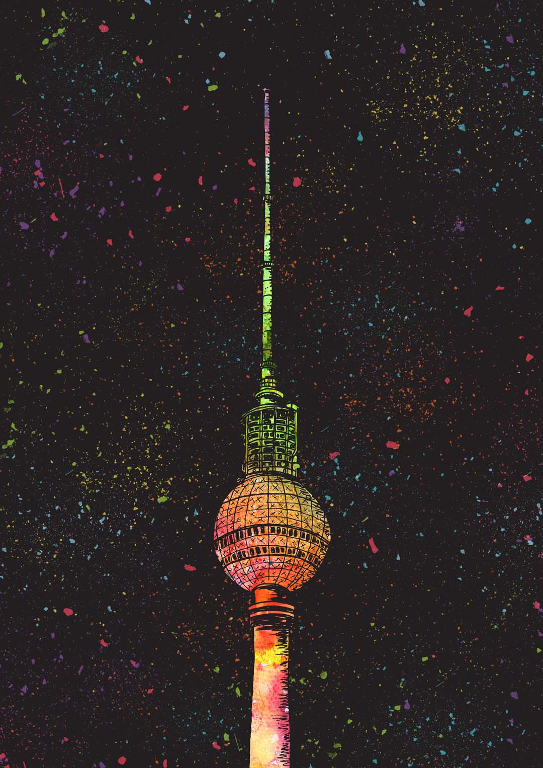 Berlin Splat Fernsehturm von Kaitlyn Parker