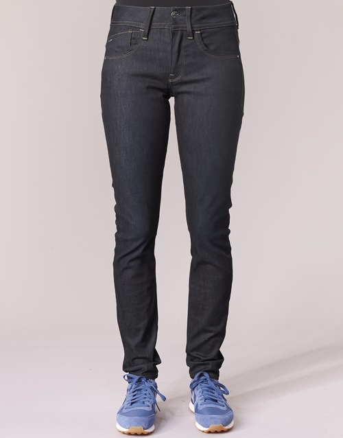 G-Star Raw - LYNN MID SKINNY - Bleu Dark Aged