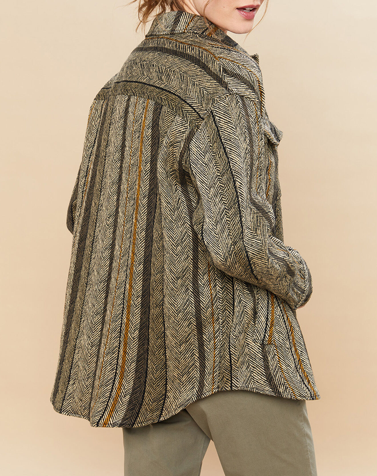 Hartford Veste en Lin & Coton Voltige beige/noir