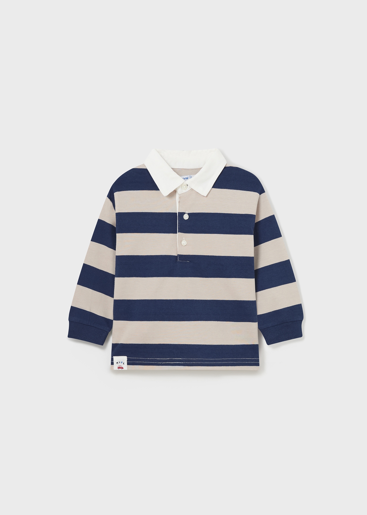 Camisa polo listrada Better Cotton para bebês