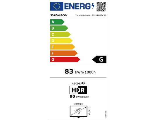 THOMSON - TV Mini LED 4K 139 cm 55MG7C15 Google TV - QD-Mini LED