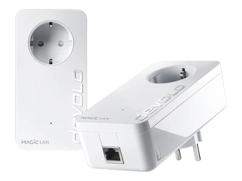 devolo Magic 1 LAN - Starter Kit - bro - - 1GbE, HomeGrid - kan sluttes til vægstik (pakke med 2)