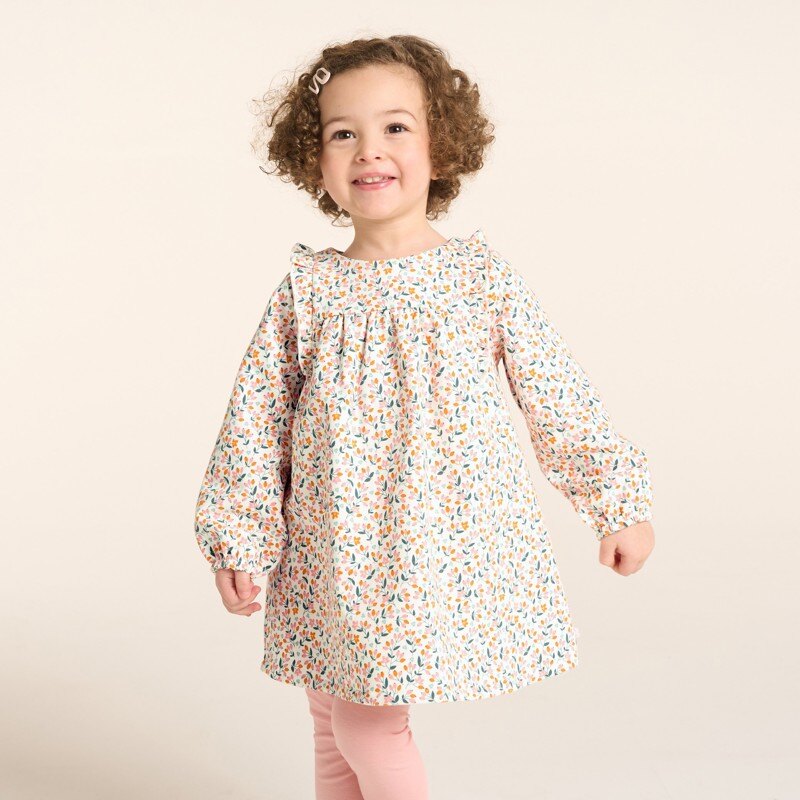 Robe doublée et legging rose bébé fille Gris ou noir