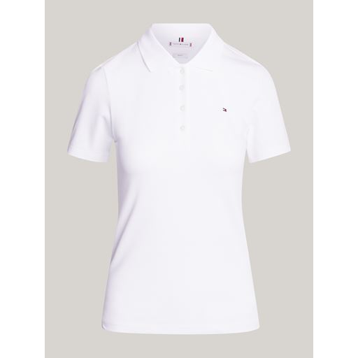 Tommy Hilfiger 1985 Slim Pique Polotrøje, Optic White, XXL