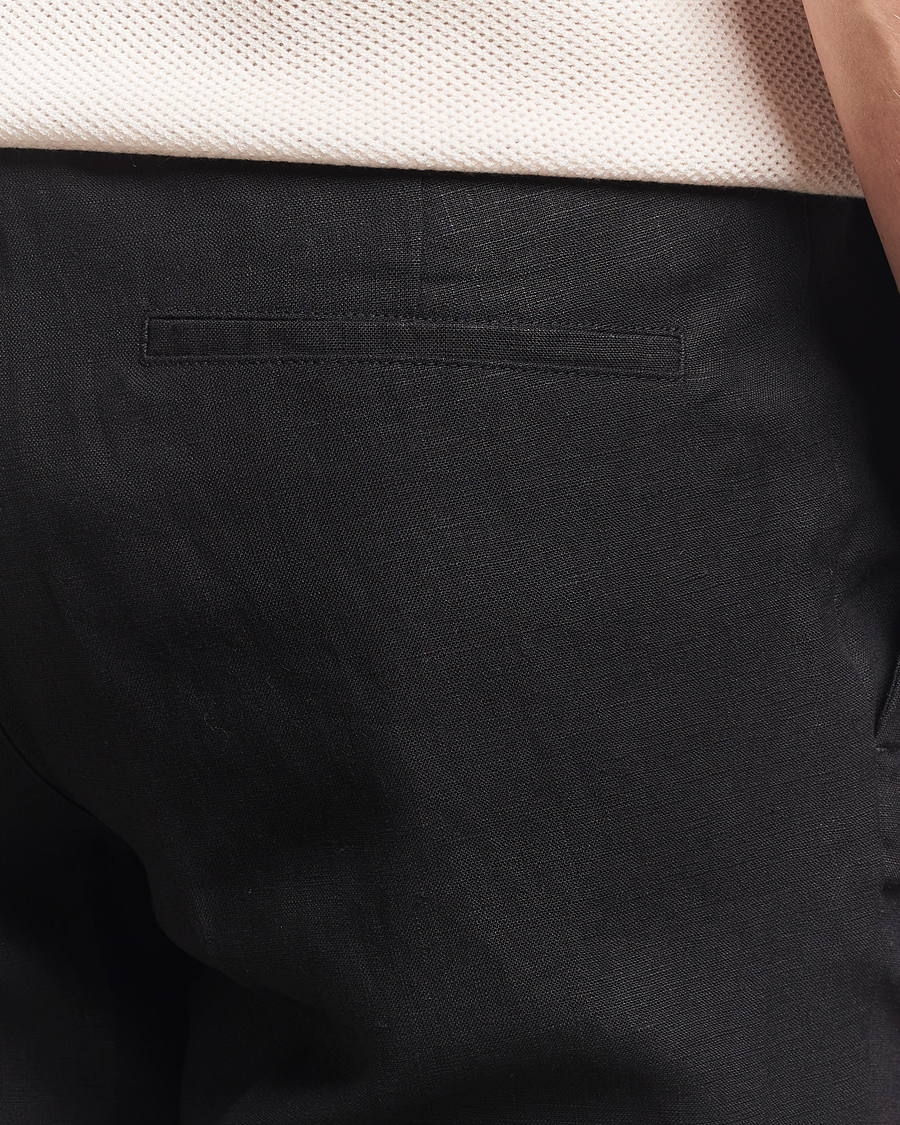 J.Lindeberg Soren Drape Linen Pants Black