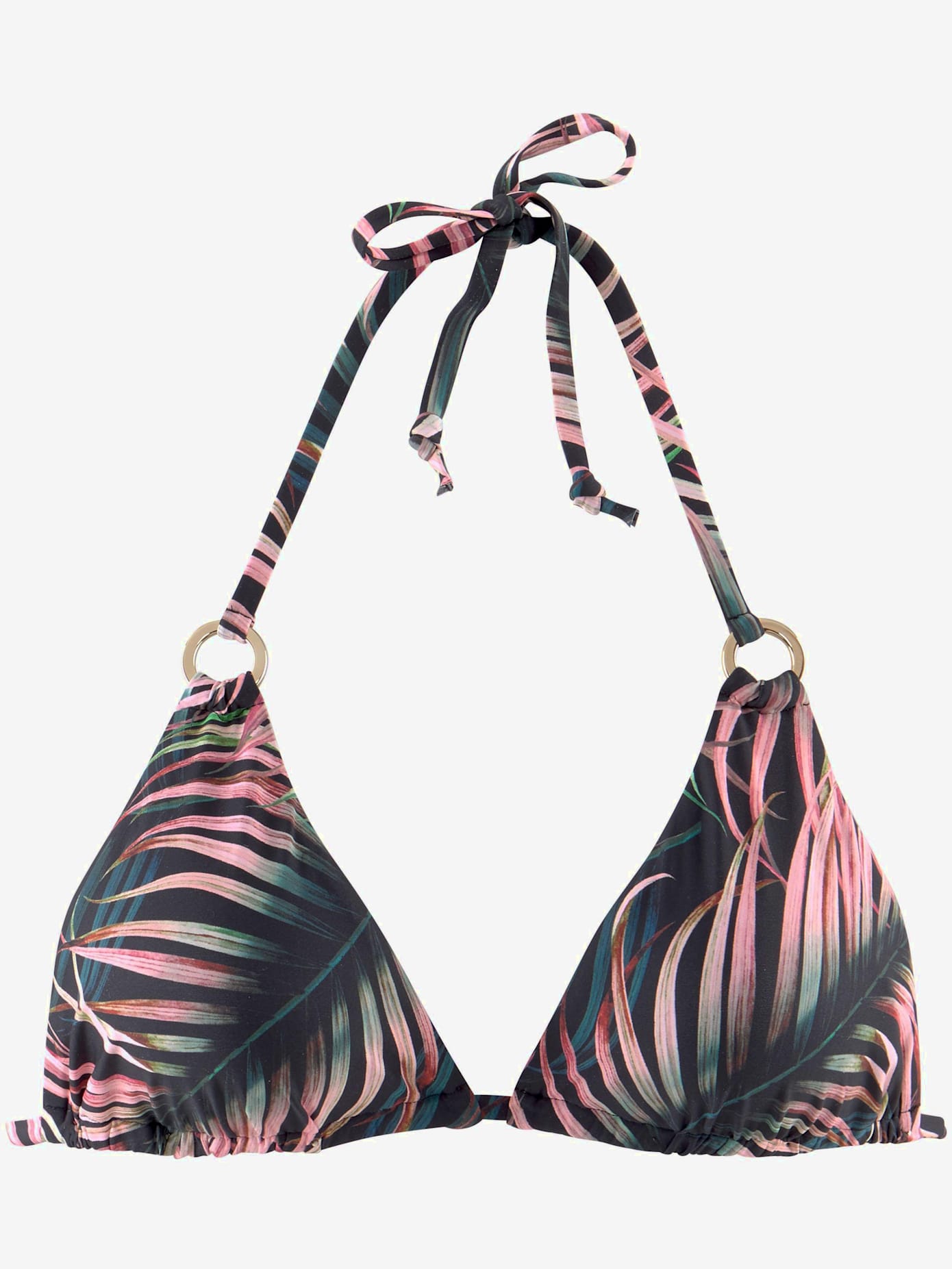 Haut de bikini triangle imprimé tropical