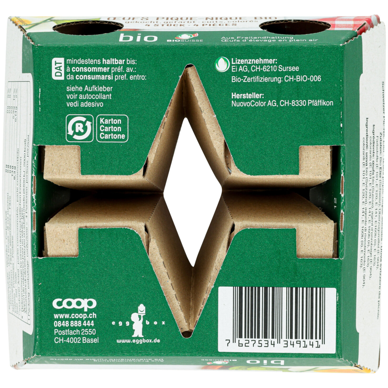 Naturaplan Bio Schweizer Pic-Nic Eier 50g+ 4 Stück