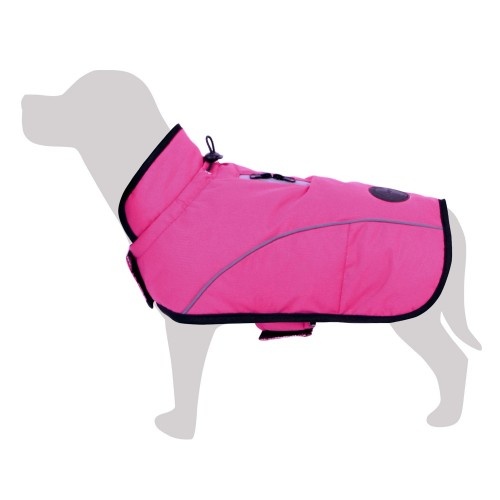 Arquivet impermeável rosa com estampa de pata de cachorro da Lapônia
