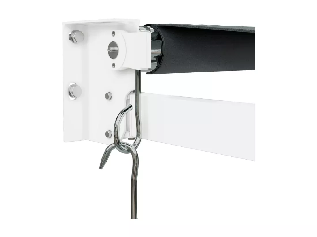 Auvent rétractable anthracite 3,5x2,5 tissu et aluminium