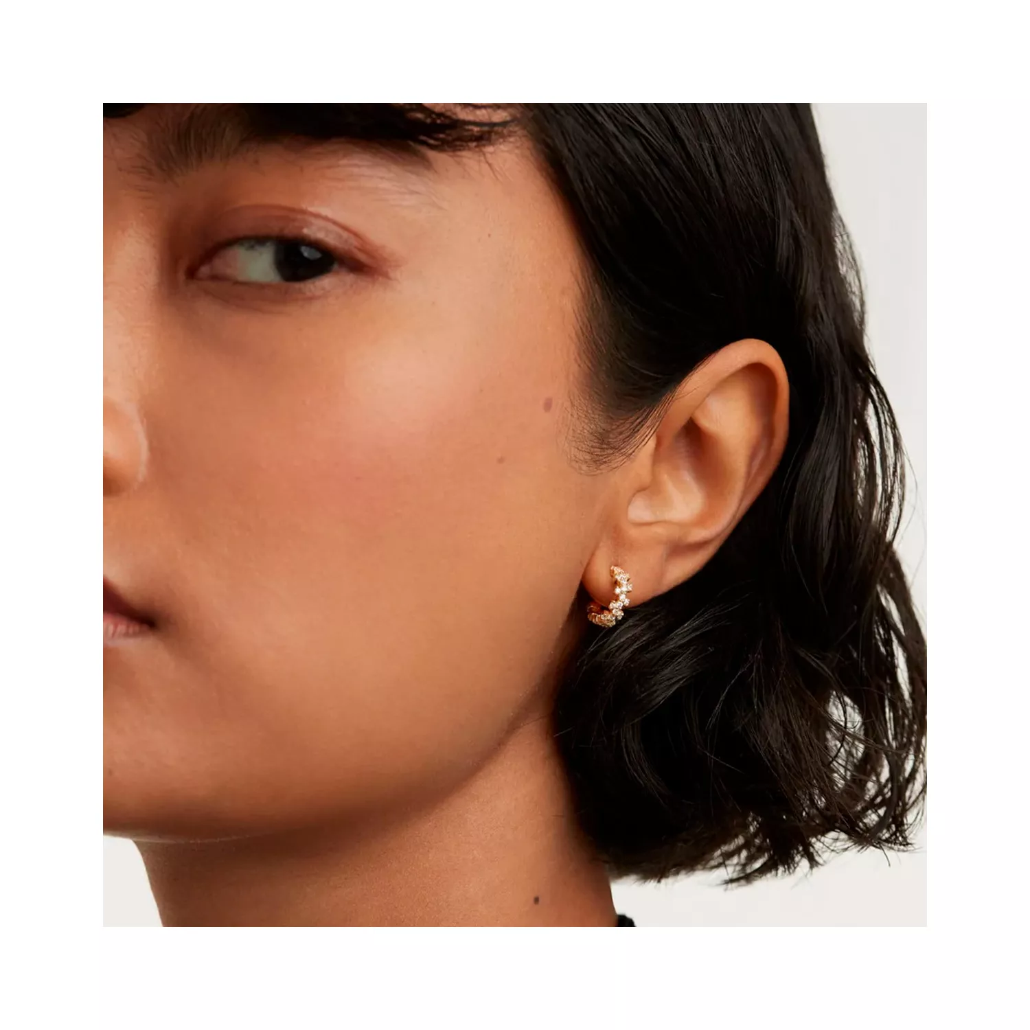 PDPAOLA Little Crown Øreringe 18 kt. Forgyldt Sølv AR01-578-U