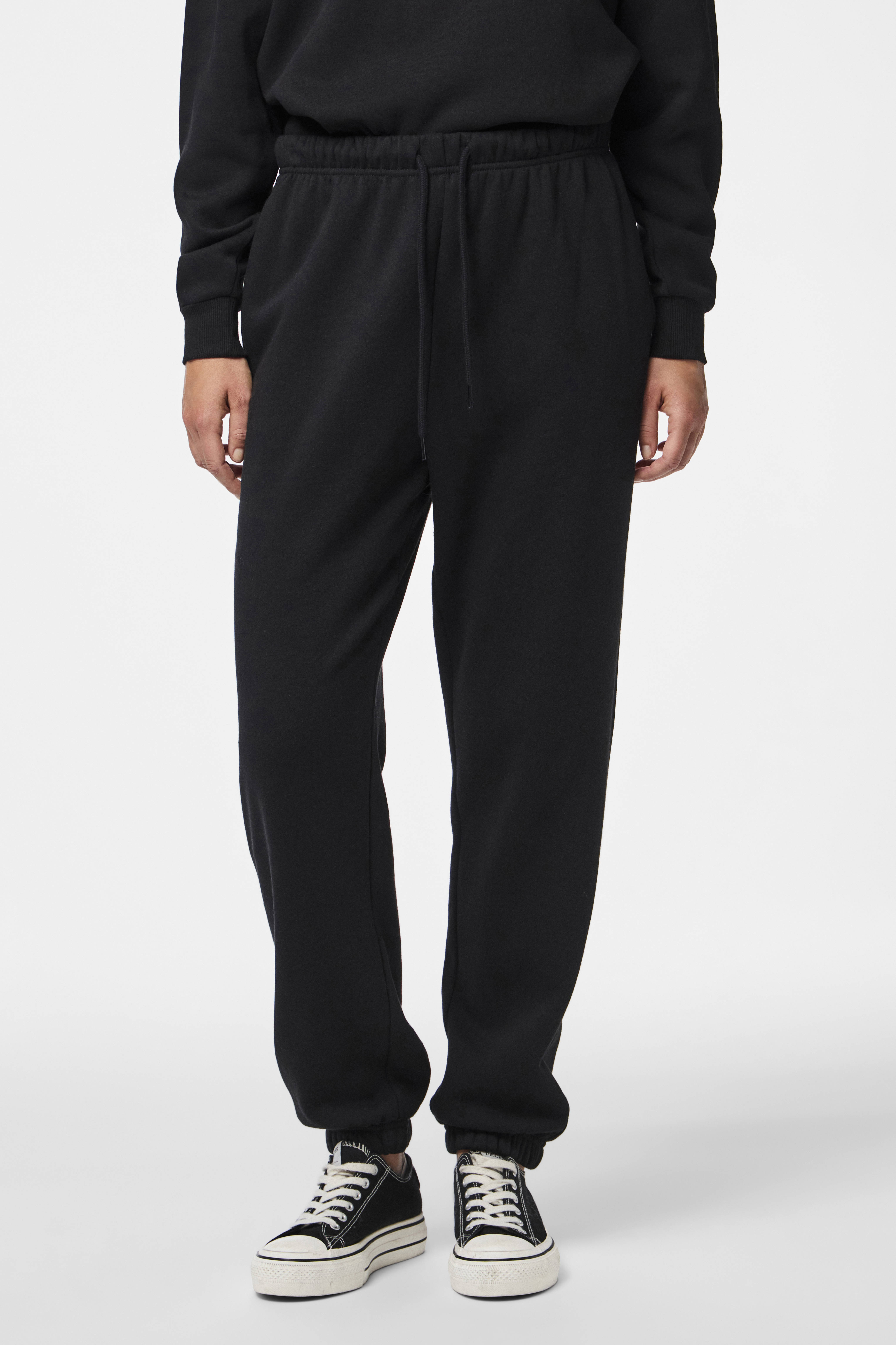 PIECES high waist regular fit sweatpants PCCHILLI zwart