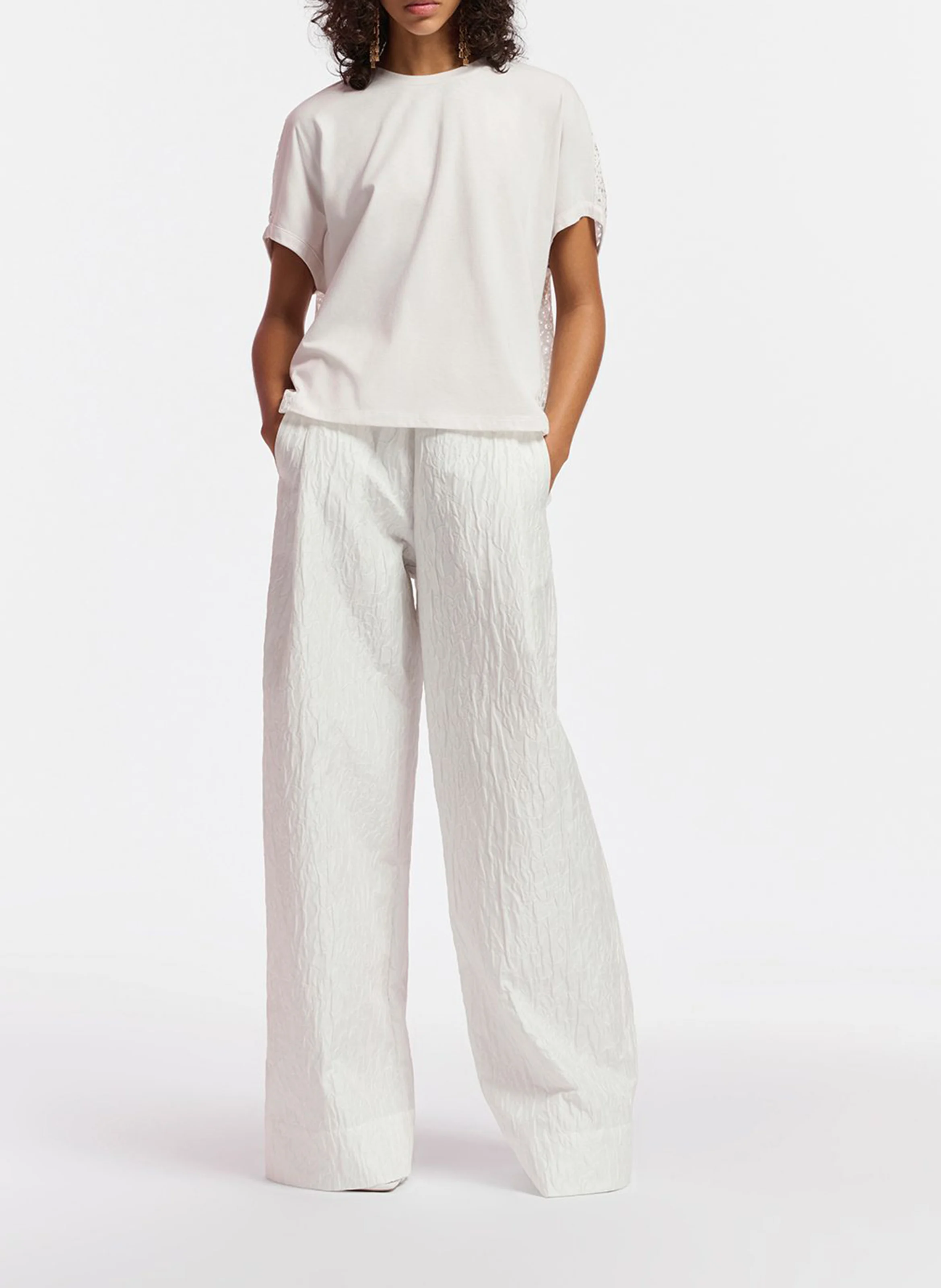 GERB - Tee-shirt ample col rond en coton bio | Blanc