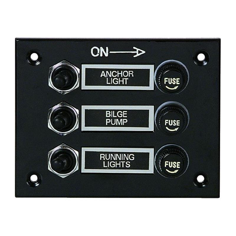 Tableau Euromarine Bakelite Noir - 3 Interrupteurs