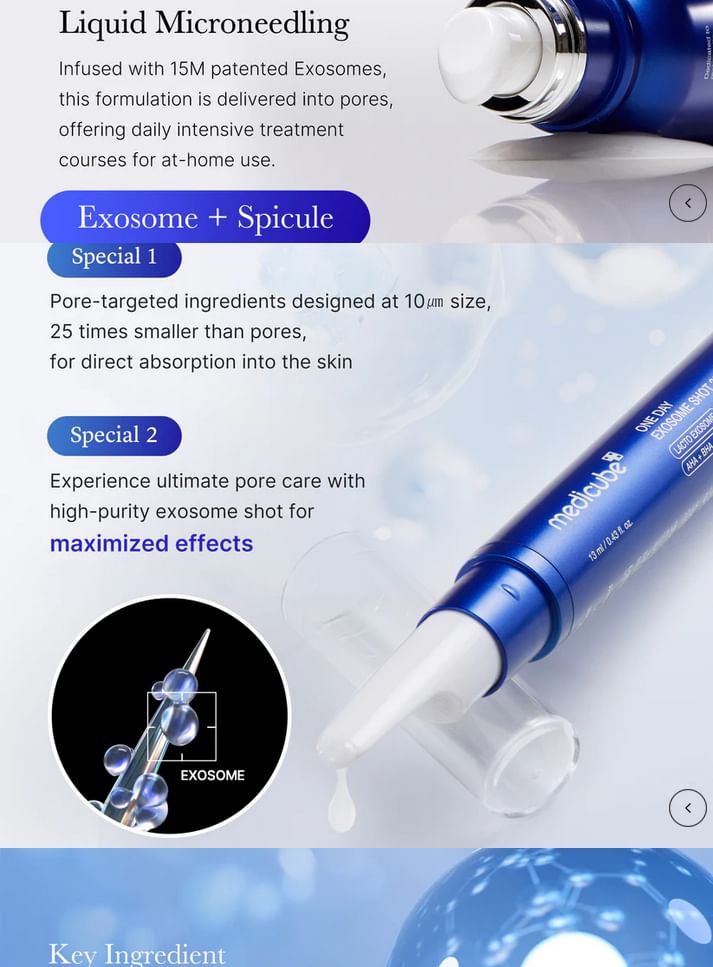 medicube - One Day Exosome Shot Pore Ampoule 25000