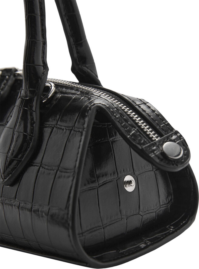 MANGO Croc-effect bag Black