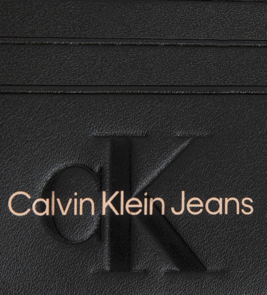 Porta-cartões Calvin Klein Jeans Sculpted, preto