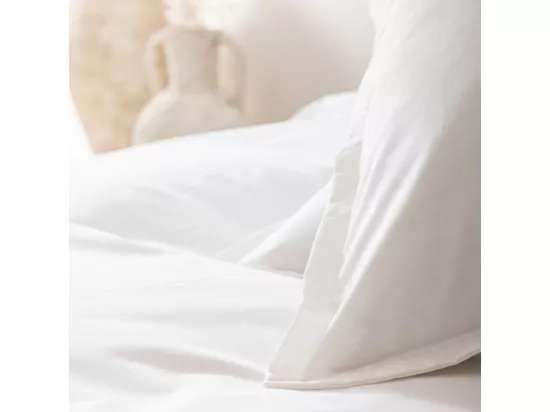 Como - Housse de couette blanc ivoire en percale de coton - 240x260cm