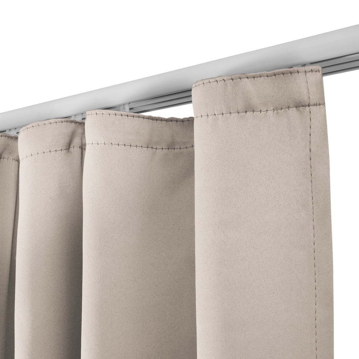 Beautissu Amelie BK gordijn met gerimpeld plooiband 140x245cm crème (set van 2)