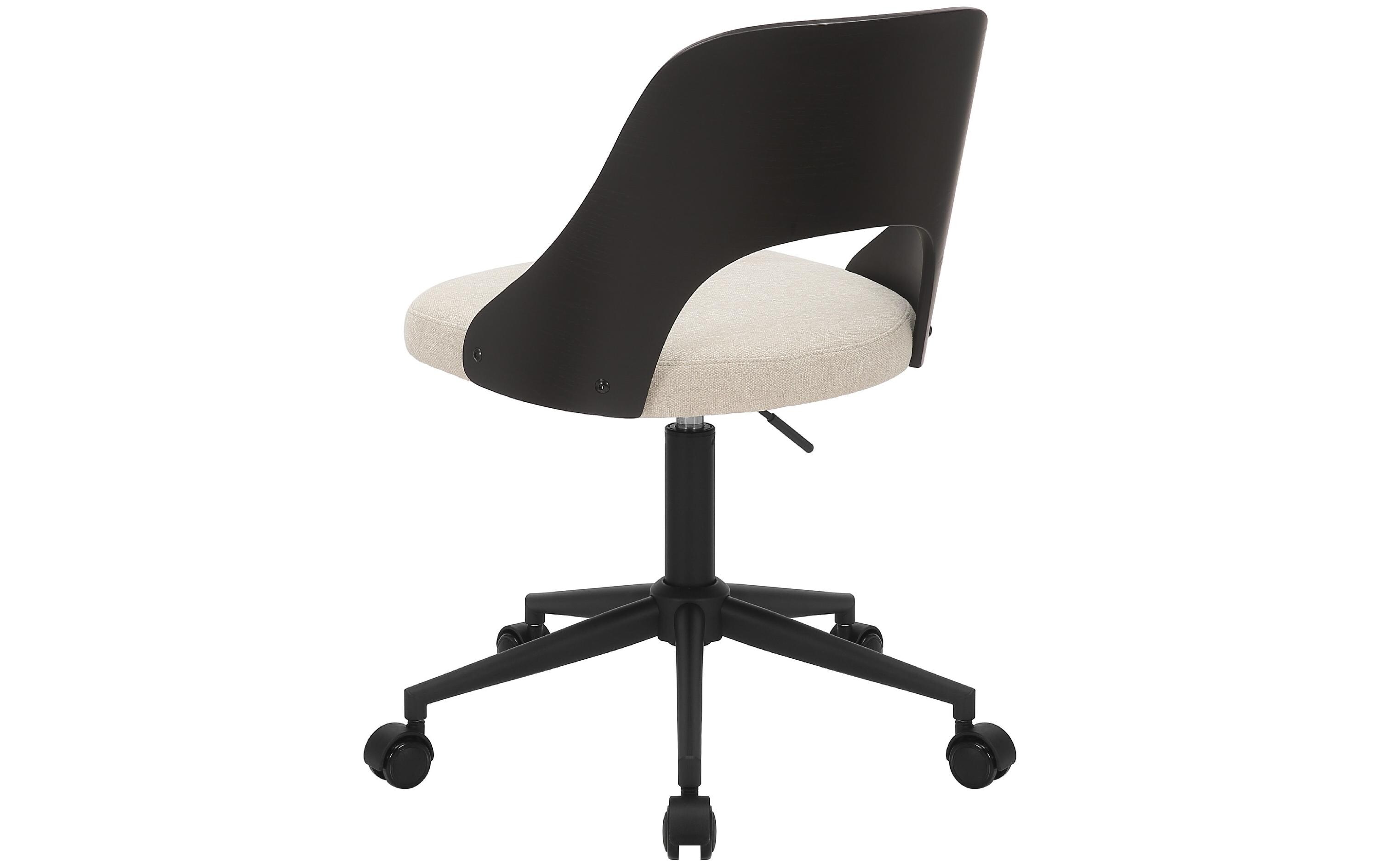 Bürostuhl Lucy, Schwarz / Weiss<br>Höhenverstellbarer Schreibtischstuhl