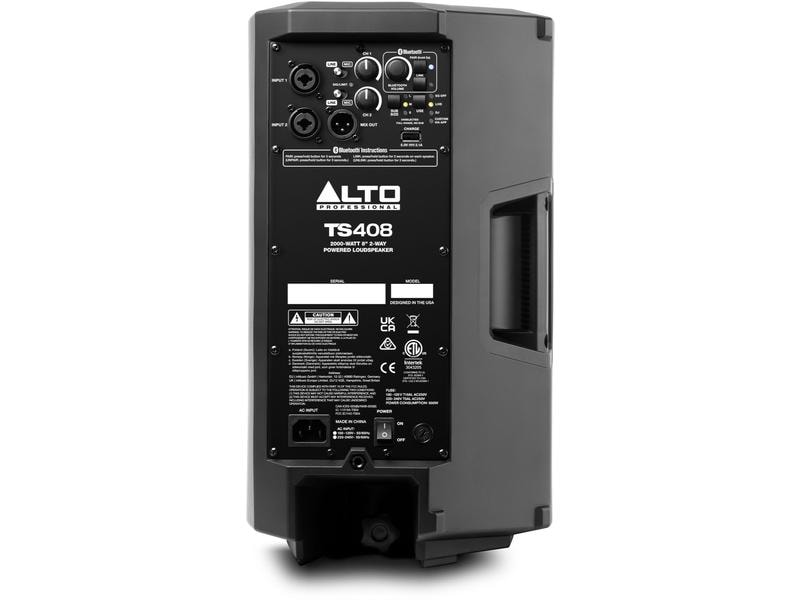 Alto Professional Lautsprecher TS408 – 2000 Watt 2-Wege-Lautsprecher mit Bluetooth, DSP und App-Steuerung