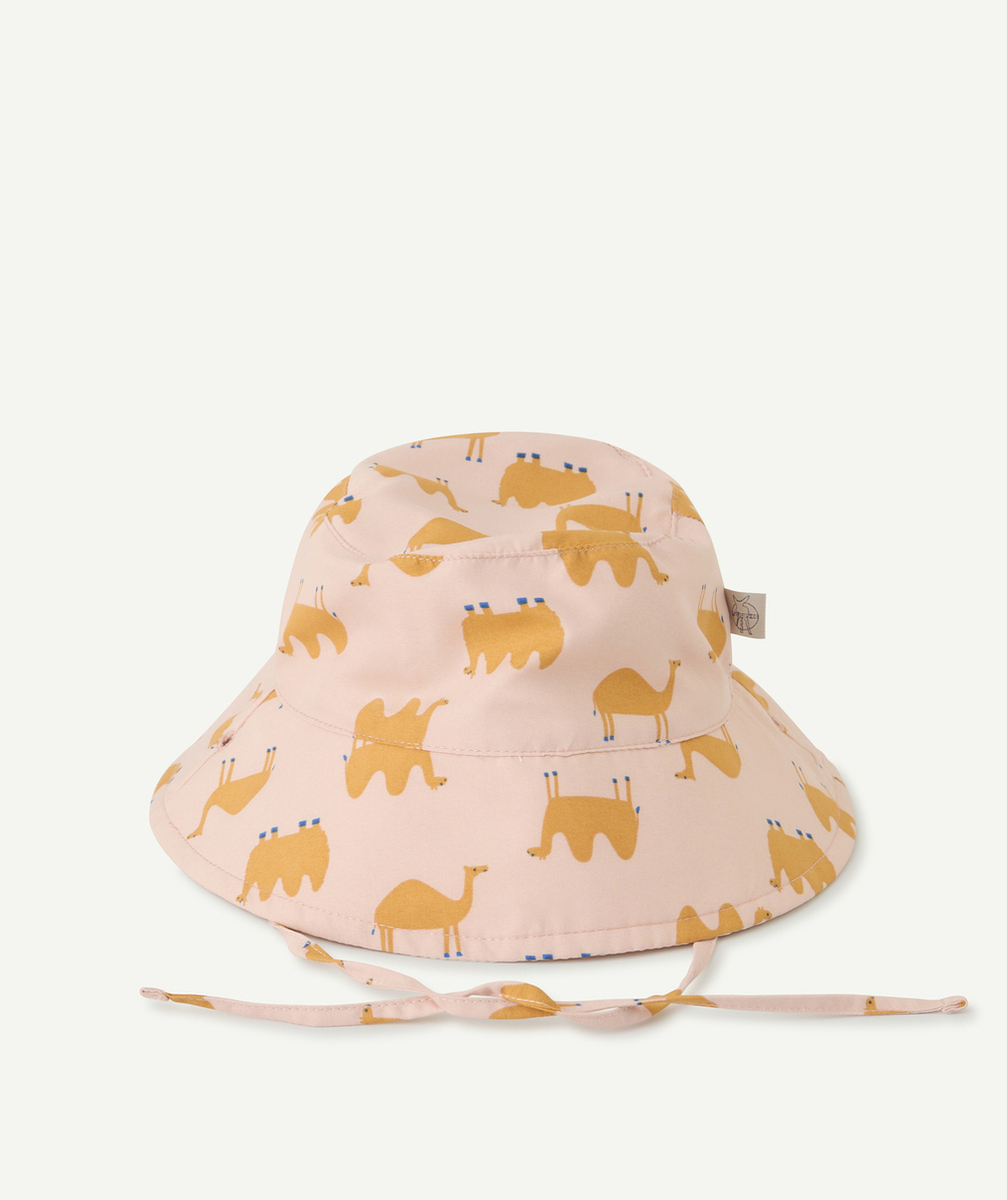 LASSIGBOB ANTI-UV BÉBÉ FILLE RÉVERSIBLE ROSE AVEC IMPRIMÉ ANIMAUX