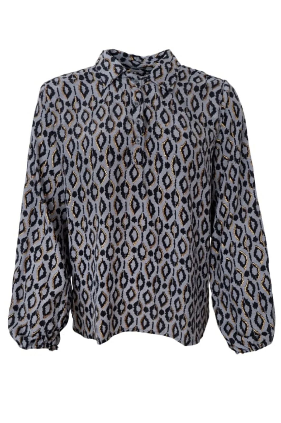 Black Colour Bcluna Blouse With Collar steel grey