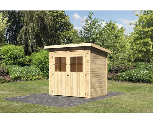 Karibu Glücksburg 2 tuinhuis, 242 x 175 cm, natuurlijke afwerking